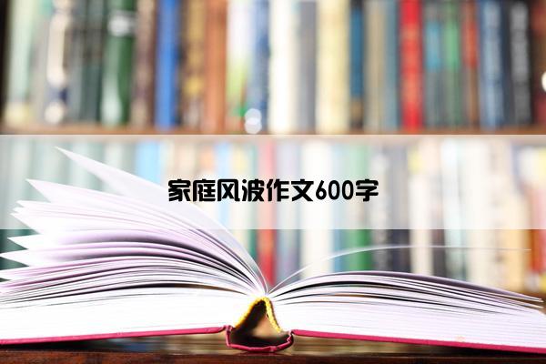 家庭风波作文600字