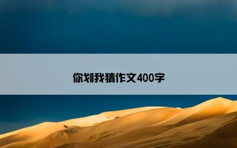 你划我猜作文400字