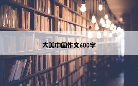 大美中国作文600字