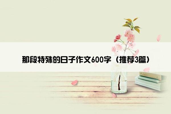 那段特殊的日子作文600字（推荐3篇）