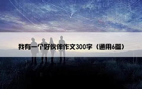 我有一个好伙伴作文300字（通用6篇）