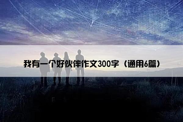 我有一个好伙伴作文300字（通用6篇）