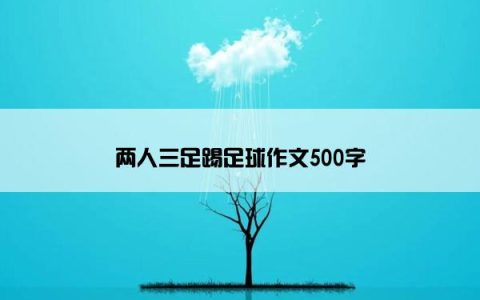 两人三足踢足球作文500字