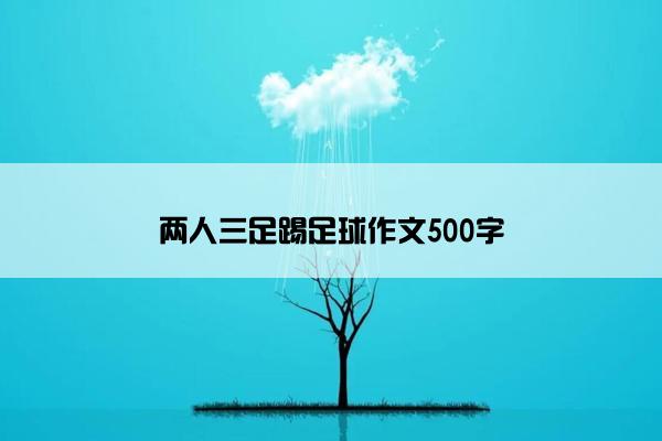 两人三足踢足球作文500字