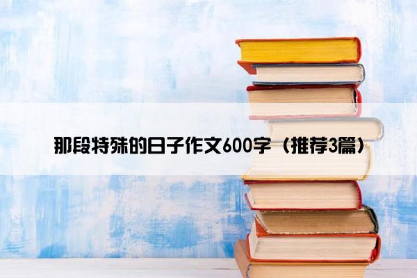 那段特殊的日子作文600字（推荐3篇）