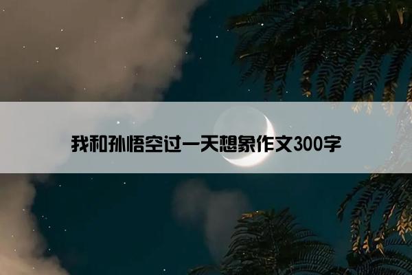 我和孙悟空过一天想象作文300字