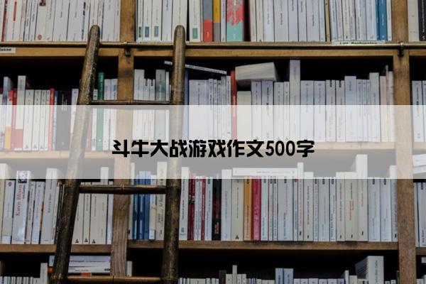 斗牛大战游戏作文500字