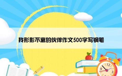 我形影不离的伙伴作文500字写钢笔