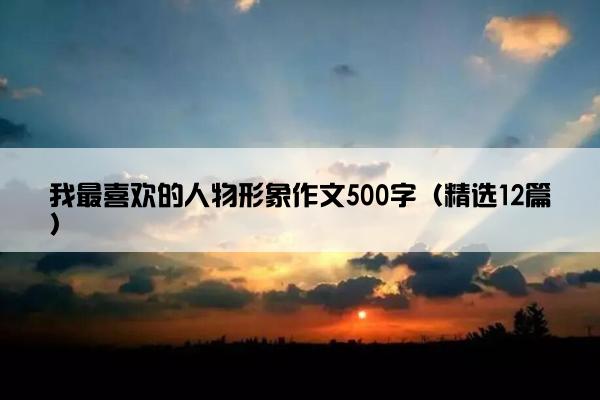 我最喜欢的人物形象作文500字（精选12篇）