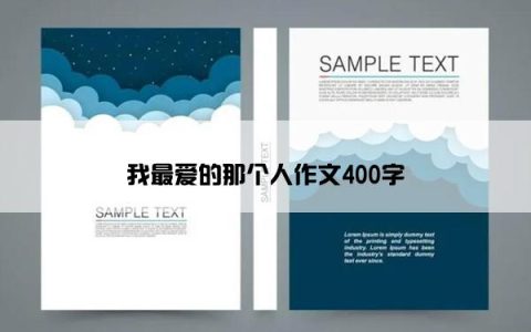 我最爱的那个人作文400字