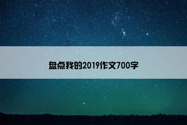 盘点我的2019作文700字