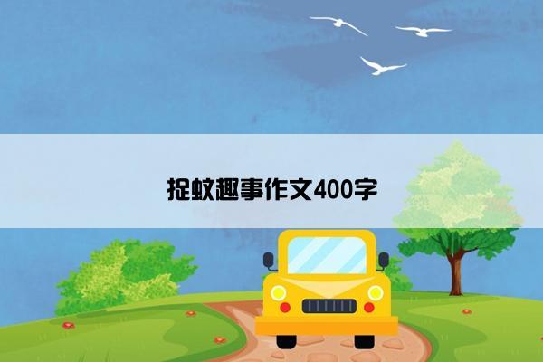 捉蚊趣事作文400字