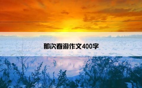 那次春游作文400字