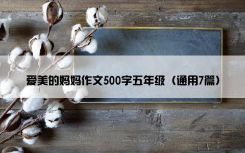 爱美的妈妈作文500字五年级（通用7篇）