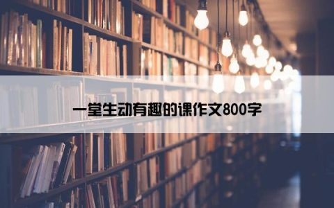 一堂生动有趣的课作文800字