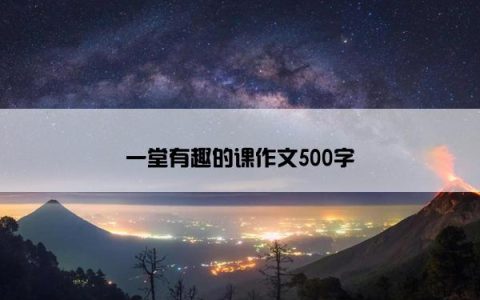 一堂有趣的课作文500字