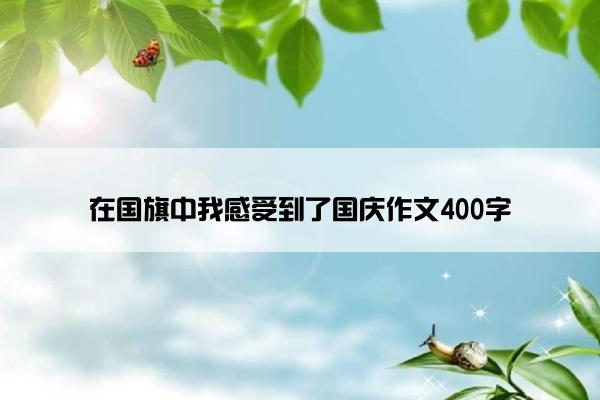 在国旗中我感受到了国庆作文400字