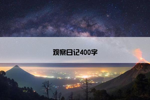 观察日记400字