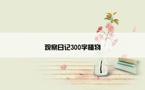 观察日记300字植物