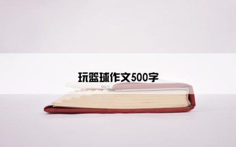 玩篮球作文500字