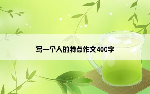 写一个人的特点作文400字