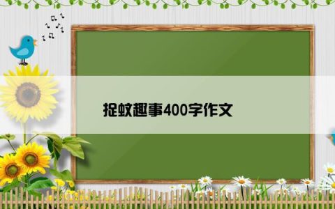捉蚊趣事400字作文
