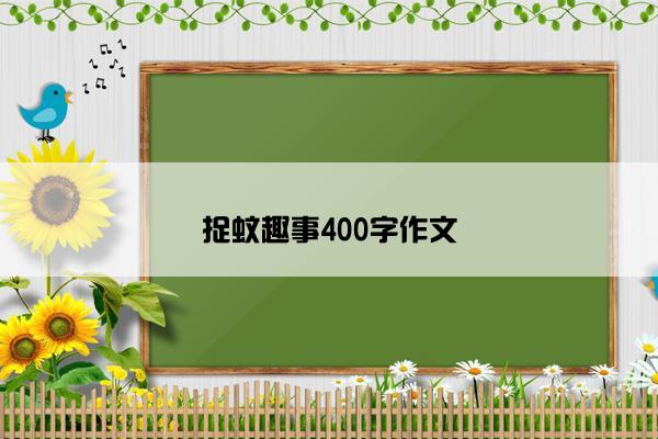 捉蚊趣事400字作文