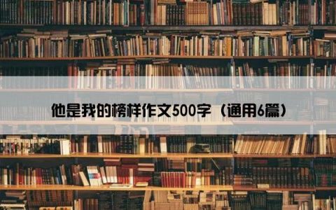 他是我的榜样作文500字（通用6篇）