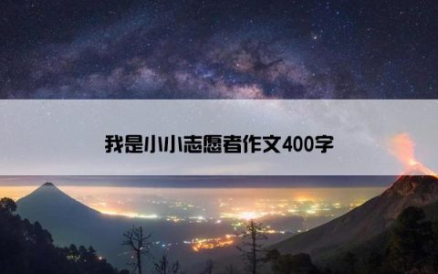 我是小小志愿者作文400字
