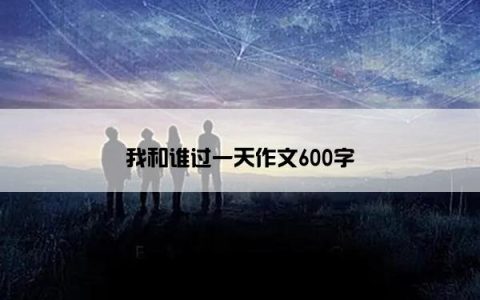 我和谁过一天作文600字