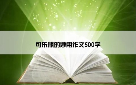 可乐瓶的妙用作文500字