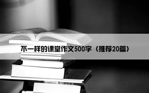 不一样的课堂作文500字（推荐20篇）