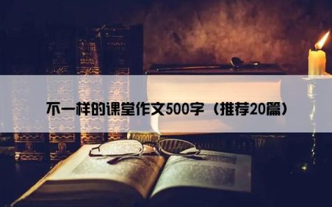 不一样的课堂作文500字（推荐20篇）