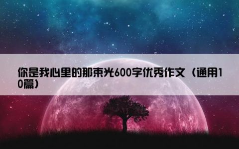 你是我心里的那束光600字优秀作文（通用10篇）