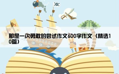 那是一次勇敢的尝试作文600字作文（精选10篇）