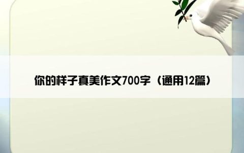 你的样子真美作文700字（通用12篇）
