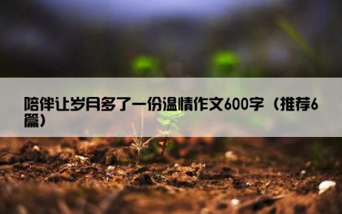 陪伴让岁月多了一份温情作文600字（推荐6篇）