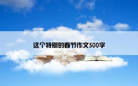 这个特别的春节作文500字
