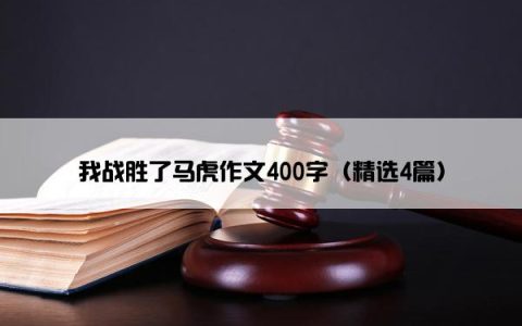 我战胜了马虎作文400字（精选4篇）
