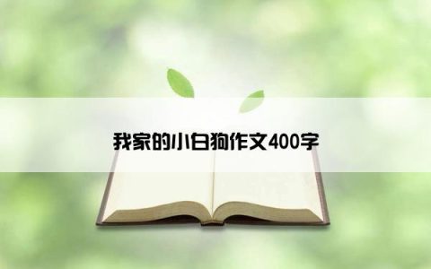 我家的小白狗作文400字