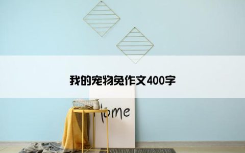 我的宠物兔作文400字