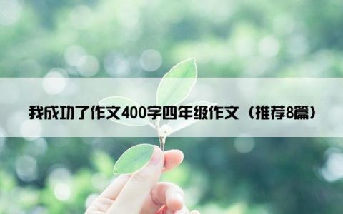 我成功了作文400字四年级作文（推荐8篇）
