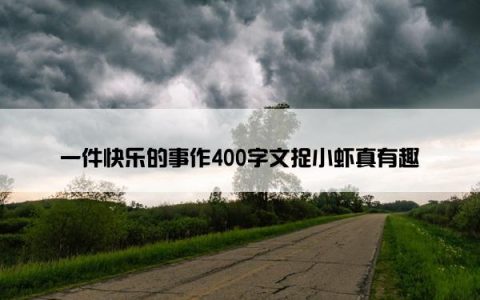一件快乐的事作400字文捉小虾真有趣