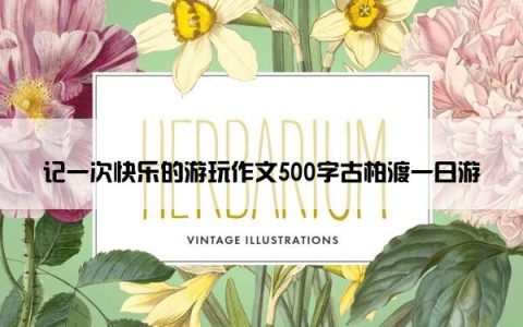 记一次快乐的游玩作文500字古柏渡一日游