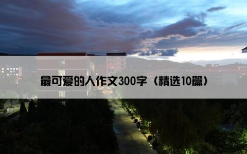 最可爱的人作文300字（精选10篇）