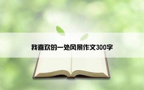 我喜欢的一处风景作文300字