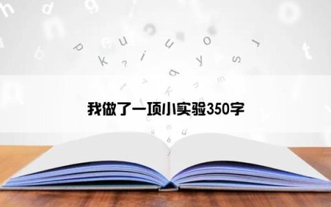 我做了一项小实验350字