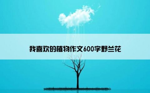 我喜欢的植物作文600字野兰花