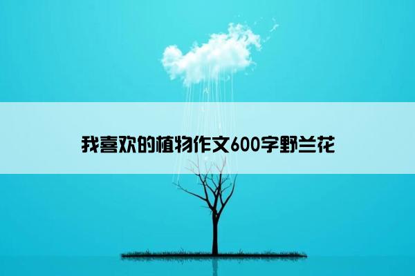 我喜欢的植物作文600字野兰花