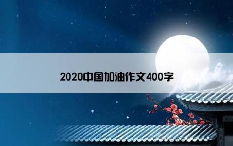 2020中国加油作文400字